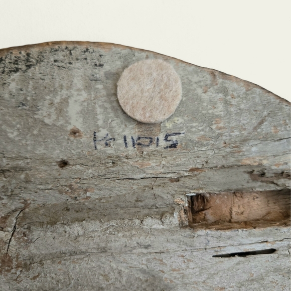 Chippy Brown Duck Decoy, Vintage Wooden Handmade Rustic Primitive Shelf Folk Art - Picture 9 of 11